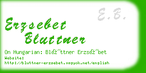 erzsebet bluttner business card